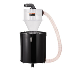 Cyclone Dust Separator with Metal Tank, 4" Retrofit Cyclone Separator for Dust Collectors, ABS Dust Deputy With 2" Hole O.D. Connector & Hose for Wet/Dry Shop Vacuums, Fits 50L Tank