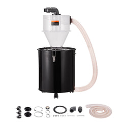 Cyclone Dust Separator with Metal Tank, 4" Retrofit Cyclone Separator for Dust Collectors, ABS Dust Deputy With 2" Hole O.D. Connector & Hose for Wet/Dry Shop Vacuums, Fits 50L Tank