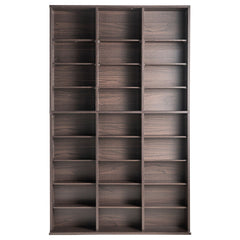 Media Storage Cabinet, 9-layer DVD Shelf Holds up to 756 CDs, Adjustable CD Shelves 27 Compartments, Protects & Organizes Music, Movie, Video Games or Memorabilia Collections, Espresso