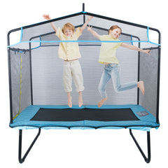 6FT Trampoline for Kids, 72" Indoor/Outdoor Toddlers Trampoline, Mini Baby Trampoline with Safety Enclosure Net, Gymnastics Bar, Hammock, Recreational Trampoline Birthday Gift for 3+ Years Kids