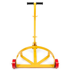 250L Drum Dolly, 544 kg Load Capacity, Barrel Dolly Cart Drum Caddy Round Dolly Steel Low Profile, Heavy Duty Steel Frame with Adjustable Handle 3 Wheels, for Workshop Factory Warehouse