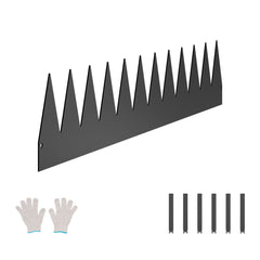 Steel Landscape Edging, 4 Packs 40 x 6 in Rust-Resistant Metal Landscape Edging, Bendable Garden Edging Border, Heavy Duty Lawn Edging, Easy-to-Install, Flower Bed Yard Pathway Divider Black