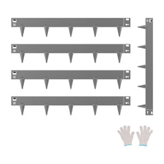 Steel Landscape Edging, 5 Packs 990 x 156 mm Rust-Resistant Metal Landscape Edging, Bendable Garden Edging Border, Heavy Duty Lawn Edging, Easy-to-Install, Flower Bed Yard Pathway Divider Dark Gray