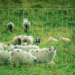 Electric Fence Netting, 1.06 x 49.98 m, PE Net Fencing with Posts & Double-Spiked Stakes, Utility Portable Mesh for Goats, Sheep, Lambs, Deer, Hogs, Dogs, Used in Backyards, Farms, and Ranches