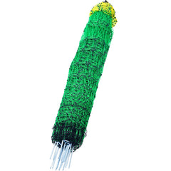 Electric Fence Netting, 1.06 x 49.98 m, PE Net Fencing with Posts & Double-Spiked Stakes, Utility Portable Mesh for Goats, Sheep, Lambs, Deer, Hogs, Dogs, Used in Backyards, Farms, and Ranches