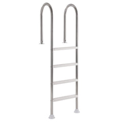 4-Step Stainless Steel Pool Ladder of 2 Handrail for 1371.6 mm Decked Pool