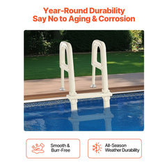 5-Step Inclined Robust Pool Ladder of 2 Handrails for 1219.2-1371.6mm Pool