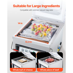 DZ-260C Digital Vacuum Sealer Food Vacuum Sealing Packing Machine 220V
