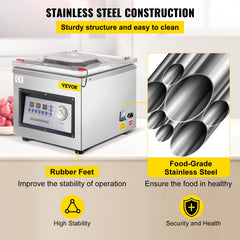 DZ-260C Digital Vacuum Sealer Food Vacuum Sealing Packing Machine 220V