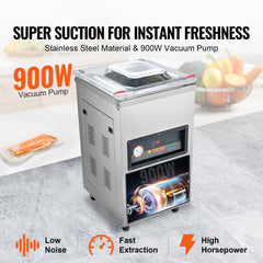 DZ-400/2E Automatic Extra Deep Vacuum Sealer Food Vacuum Sealing Packing Machine 220V