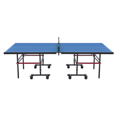 Ping Pong Table, Professional Table Tennis Game, Indoor MDF Portable Table Tennis Table, Foldable Ping Pong Table with Quick Clamp Net and Lockable Wheels, 10 Minute Easy Assembly, 18mm Tabletops