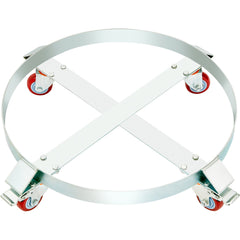 2PCS 250 L Heavy Duty Drum Dolly, 454 kg Load Capacity, Barrel Dolly Cart Drum Caddy, Non Tipping Hand Truck Capacity Dollies with Steel Frame 4 Swivel Casters Wheel, for Drum Handling