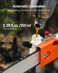 Gas Pole Saw, 43CC 2 Stroke Gas Powered Pole Saws with 25.4 cm Cutting Bar, Cordless Tree Trimmer with Rotatable Head, 2.1 to 3.6 m Extendable, Powerful Chainsaw for Tree Trimming Pruning