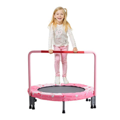 36" Kids Trampoline, 3FT Indoor Outdoor Trampoline, Foldable Mini Trampoline with Handle, Rebounder Trampoline for Toddlers, Birthday Gift for 3+ Years Children, Boys Girls for Fun, Red