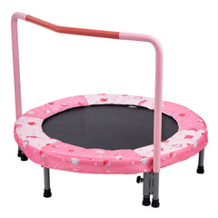 36" Kids Trampoline, 3FT Indoor Outdoor Trampoline, Foldable Mini Trampoline with Handle, Rebounder Trampoline for Toddlers, Birthday Gift for 3+ Years Children, Boys Girls for Fun, Red