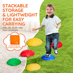 Kids Balance Stepping Stones Sensory Obstacle Course 6 PCS Outdoor Indoor
