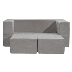 Modular Kids Play Couch 4Pcs DIY Creative Child Sectional Sofa Dark Grey