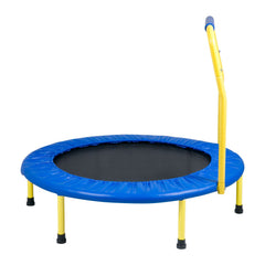 3FT Trampoline for Kids, 92 cm Trampolines Indoor/Outdoor Trampoline for Toddlers, Foldable Mini Baby Trampoline with Foam Handle, Recreational Trampoline Birthday Gift for 3+ Years Kids