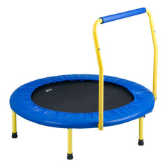 3FT Trampoline for Kids, 92 cm Trampolines Indoor/Outdoor Trampoline for Toddlers, Foldable Mini Baby Trampoline with Foam Handle, Recreational Trampoline Birthday Gift for 3+ Years Kids