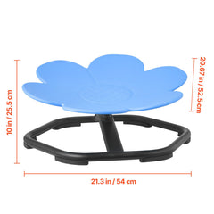 Kids Swivel Chair, 220 lbs Capacity, Flower Shape Sensory Spinning Chair, Autistic Kids Sensory Toy Seat with Non-Slip Metal Base, Toddler Sit & Spin Seat for Coordination Balance Focus, Blue