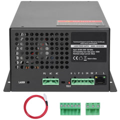 CO2 Laser Power Supply, 100W, Power Supply for 100W Laser Tube, Constant Current Protection, Open Circuit Protection, Fast Heat Dissipation, Compatible for Multi-brand Laser Engravers & Cutters