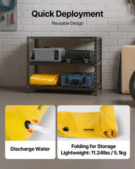 Flood Barrier Hydro Barrier 12' Length x 12" Height for Water Diversion