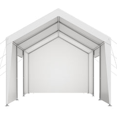 Carport Car Canopy 12x20FT Heavy Duty Car Shelter with Sidewalls Grey