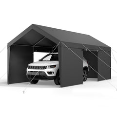 Carport Car Canopy 12x20FT Heavy Duty Car Shelter with Sidewalls White