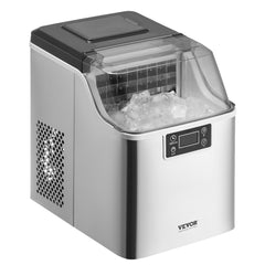 Portable Countertop Ice Maker 45Lbs/24H Self-Cleaning with Scoop Basket