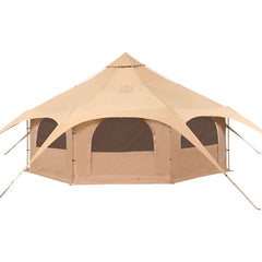 Canvas Tent 4 Seasons 5 m/16.4 ft Bell Tent for Camping with Stove Jack