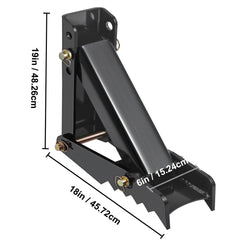 45.7 cm Backhoe Thumb, 12 mm Teeth Thickness Heavy Duty Excavator Thumb, Black Steel Weld On Thumb Attachments with 12mm Bolt-On Design Adjustable Mechanical Thumb for Backhoe/Excavator