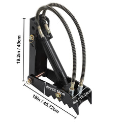 Hydraulic Backhoe Thumb, 45.7cm 1.27cm Thickness Heavy Duty Excavator Thumb, Black Steel Weld On Thumb Attachments with Hydraulic Cylinder, Mechanical Hydraulic Thumb for Backhoe/Excavator