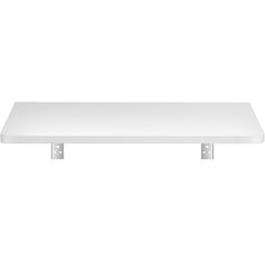 Wall Mounted Folding Table, Wall Mount Drop Leaf Tables, Wooden Floating Desk for Dining, Laundry Room, Office, 23.6" x 15.6" Fold Down Desk with Carbon Steel Bracket