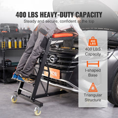 Top Automotive Creeper, Engine Creeper with Adjustable Height 45.7" to 66.3",181.44KGS Capacity High Creeper, 4 Swivel Caster Wheels, Heavy Duty Foldable Creeper for Auto Repair and Maintenance