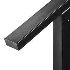 Outdoor Handrails for Steps, 2-3 Step Stair Rail Kit, Black Square Tube with Horizontal Bar, Carbon Steel Support Rails for Seniors, Concrete & Deck Stairs, Easy Installation