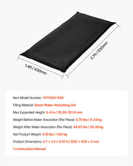 Flood Barrier, 6 Pack, 830 x 430 mm Flood Bags Activated by Water, Reusable Water Absorbent Barrier, Sandless Sandbags Blockage, Flooding Prevention Bags for Home, Doorways, Basement, Garage
