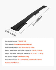Flood Barrier, 8 Pack, 3050 x 210 mm Flood Bags Activated by Water, Reusable Water Absorbent Barrier, Sandless Sandbags Blockage, Flooding Prevention Bags for Home, Doorway, Basement, Garage