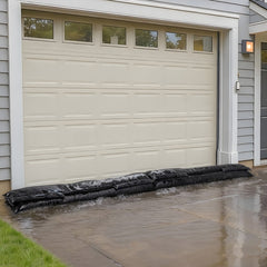 Flood Barrier, 10 Pack, 1530 x 210 mm Flood Bags with Bucket, Reusable Water Absorbent Barrier Activated by Water, Sandless Sandbags Blockage, Flooding Prevention Bags for Basement, Garage, Doorway