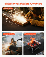 Carbon Felt Welding Blankets, 2-Pack 508mm x 914mm Flame Retardant Welding Blanket, Up to 1800°F Heat Resistant Safety Protection Blanket, 3.5mm Thickened Carbon Fiber Fireproof Insulation Mat