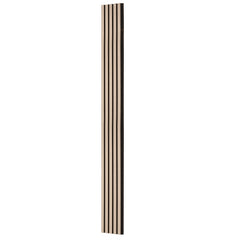 Wood Slat Acoustic Panels, 7.9 x 94.5 inch, MDF Accent Wooden Wall Panels for Modern Interior Wall Decor, Faux Wood Wall Board Panels for Noise Reduction, Silver Wood