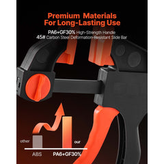 Bar Clamps for Woodworking, 2-Pack 30.48 cm and 2-Pack 15.24 cm, One-Handed Clamp/Spreader, Quick-Grip F-Clamp with 70 kg Load Limit, Premium Plastic and Steel, for Woodworking Metal working