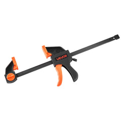 Bar Clamps for Woodworking, 2-Pack 30.48 cm and 2-Pack 15.24 cm, One-Handed Clamp/Spreader, Quick-Grip F-Clamp with 70 kg Load Limit, Premium Plastic and Steel, for Woodworking Metal working