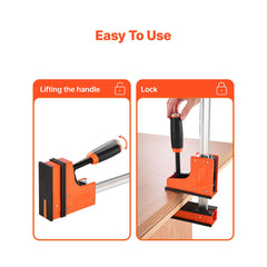 Bar Clamps for Woodworking, 2-Pack 76.2 cm Parallel Clamp Set, F-Clamp with 680 kg Load Limit, Even Pressure, High-strength Plastic and Carbon Steel, for Woodworking Metal Working, Orange
