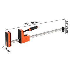 Bar Clamps for Woodworking, 2-Pack 76.2 cm Parallel Clamp Set, F-Clamp with 680 kg Load Limit, Even Pressure, High-strength Plastic and Carbon Steel, for Woodworking Metal Working, Orange