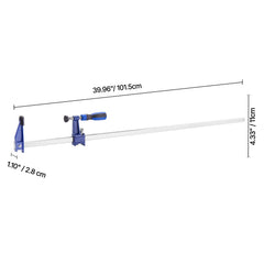 Bar Clamps for Woodworking, 2-Pack 91.4 cm Opening, Lockable F-Clamp with 272 kg Load Limit,63.5 mm Depth, Cast Iron and Carbon Steel, Easy to Use, Wood Clamps for Woodworking Metal Working