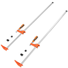 Bar Clamps for Woodworking, 2-Pack 914mm Clamp, Quick-Change F Clamp with 600 lbs Load Limit, 2.5" Throat Depth, Cast Iron and Carbon Steel, Wood Clamps for Woodworking Metal Working