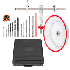Adjustable Hole Saw Cutter Kit, 1-5/8" to 8" (40-200 mm), Two Replaceable Pilot Drill Bits, Twin Blade Recessed Hole Saw with PC Dust Shield, for Recessed Lights, Ceiling Speakers, Vent Holes