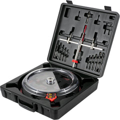 Adjustable Hole Saw Cutter Kit, 1-5/8" to 8" (40-200 mm), Two Replaceable Pilot Drill Bits, Twin Blade Recessed Hole Saw with PC Dust Shield, for Recessed Lights, Ceiling Speakers, Vent Holes