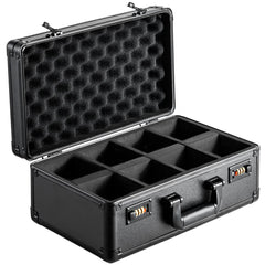 Graded Card Storage Box, 4 Slots, Graded Sports Cards Holder Carrying Case with Coded Lock Foam Dividers, for 108 PSA Graded Cards 76 BGS Cards 84 SGC Cards 388 Top Loaders or 999+ Loose Cards