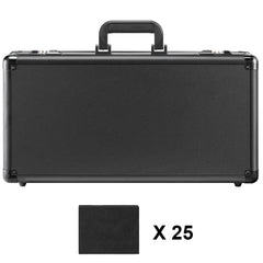 Graded Card Storage Box, 5 Slots, Graded Sports Cards Holder Carrying Case with Coded Lock Foam Dividers, for 162 PSA Graded Cards 115 BGS Cards 130 SGC Cards 585 Top Loaders or 999+ Loose Cards